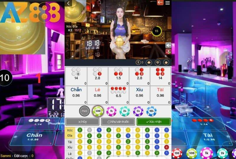 Dùng xu ảo để đặt cược, sau đó bấm "xác nhân"