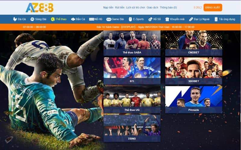 Nhấn vào mục thể thao và chọn sảnh chơi Nhấn vào mục thể thao và chọn sảnh chơi