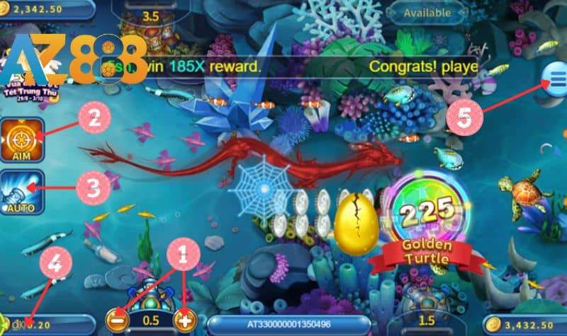 Giao diện của game bắn cá vui vẻ AZ888 Giao diện của game bắn cá vui vẻ AZ888